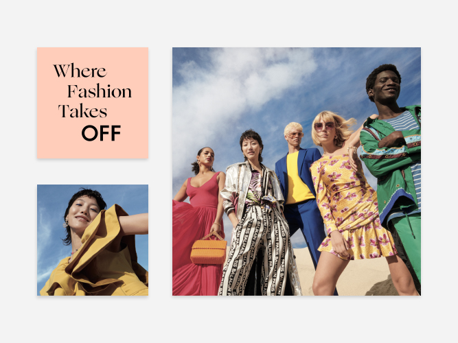 Saks OFF 5TH Spring Campaign Brand Relaunch Window Signage Flat