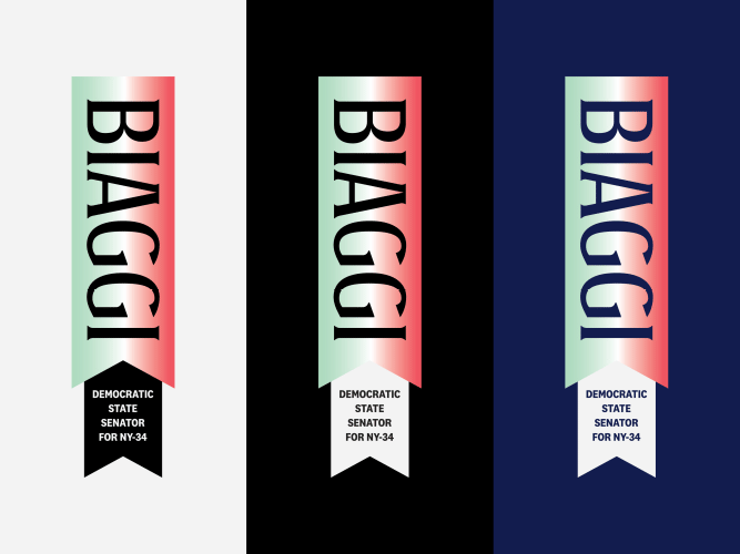 Biaggi Logo Ribbon Design Italian Theme Colors