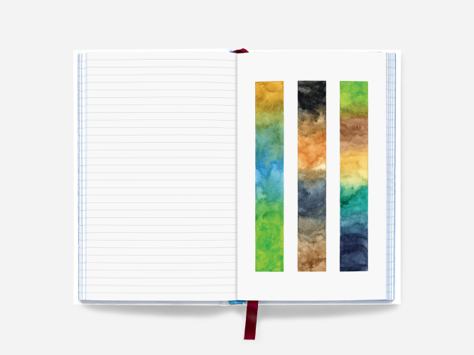 Watercolor Workshop Journal Ombre Swatches Spread