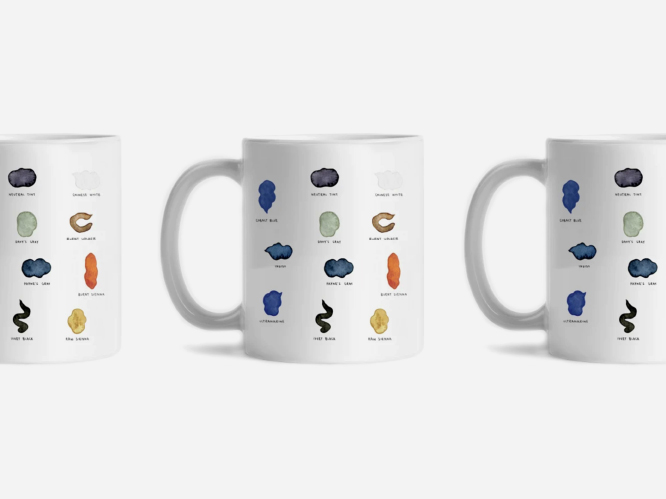 Teepublic Online Shop Art Printed Products Paint Blobs Coffee Mug