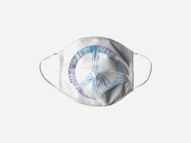 Teepublic Online Shop Art Printed Products Peace Sign Face Mask